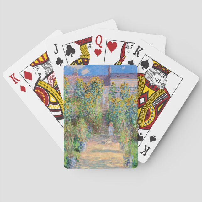 Claude Monet - Der Künstlergarten in Vetheuil Spielkarten (Rückseite)