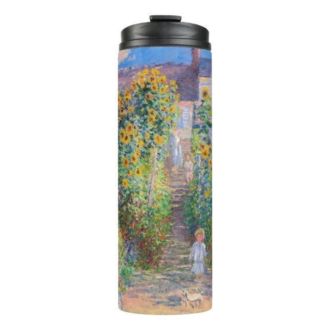 Claude Monet - Der Künstlergarten in Vetheuil Thermosbecher (Vorderseite)