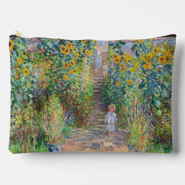 Claude Monet - Der Künstlergarten in Vetheuil Zubehörtasche (Vorderseite)