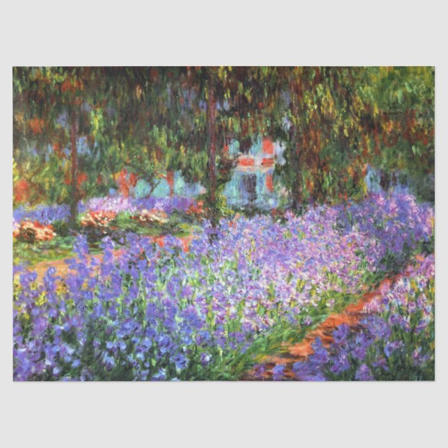 Claude Monet Der Künstlergarten von Giverny Seidenpapier (Vorderseite)