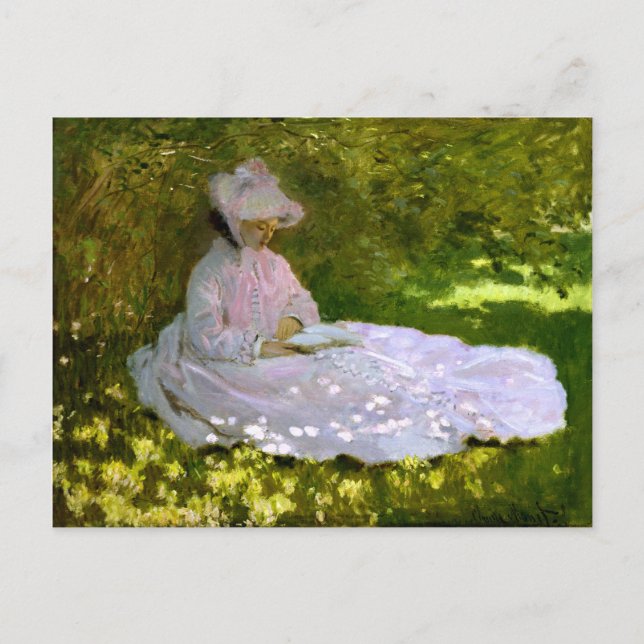 Claude Monet: Der Leser Postkarte (Vorderseite)
