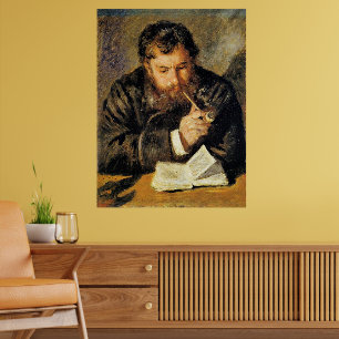 Claude Monet (Der Leser) von Renoir Poster