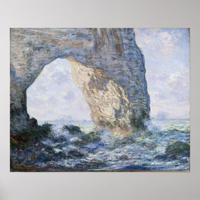 Claude Monet | Der Manneporte Etretat Poster (Vorne)