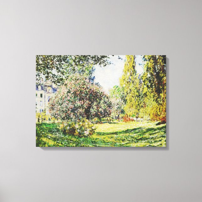 Claude Monet - Der Park Monceau Leinwanddruck (Vorderseite)