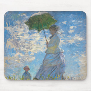Claude Monet - Der Spaziergang, Frau mit einem Son Mousepad