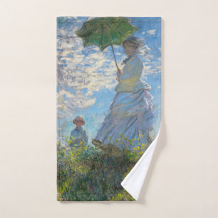 Claude Monet - Der Spaziergang, Frau mit Sonnensch Badhandtuch Set