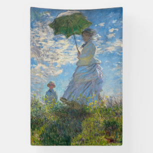 Claude Monet - Der Spaziergang, Frau mit Sonnensch Banner