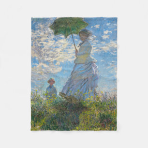 Claude Monet - Der Spaziergang, Frau mit Sonnensch Fleecedecke