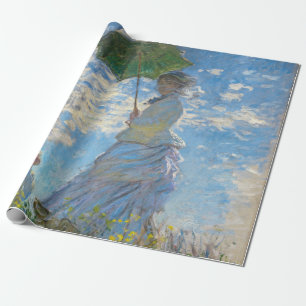 Claude Monet - Der Spaziergang, Frau mit Sonnensch Geschenkpapier