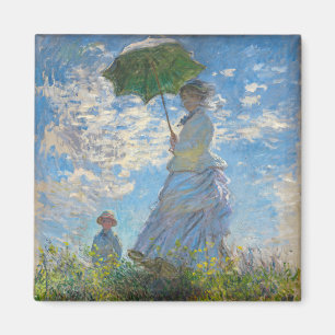 Claude Monet - Der Spaziergang, Frau mit Sonnensch Magnet