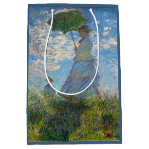 Claude Monet - Der Spaziergang, Frau mit Sonnensch Mittlere Geschenktüte