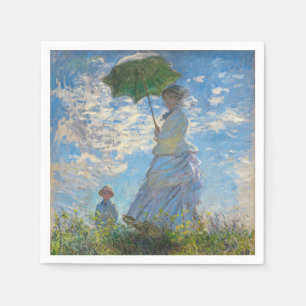 Claude Monet - Der Spaziergang, Frau mit Sonnensch Serviette