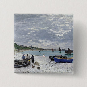 Claude Monet   der Strand bei Sainte-Adresse Button