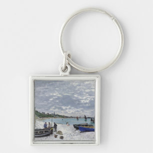 Claude Monet   der Strand bei Sainte-Adresse Schlüsselanhänger
