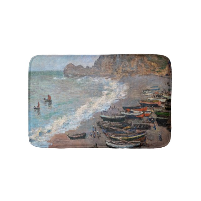 Claude Monet - Der Strand von Etretat Badematte (Vorderseite)
