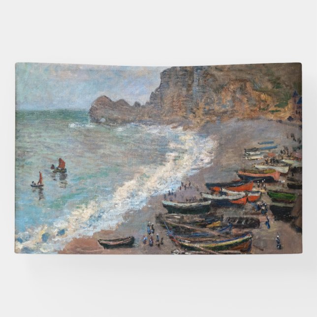 Claude Monet - Der Strand von Etretat Banner (Horizontal)
