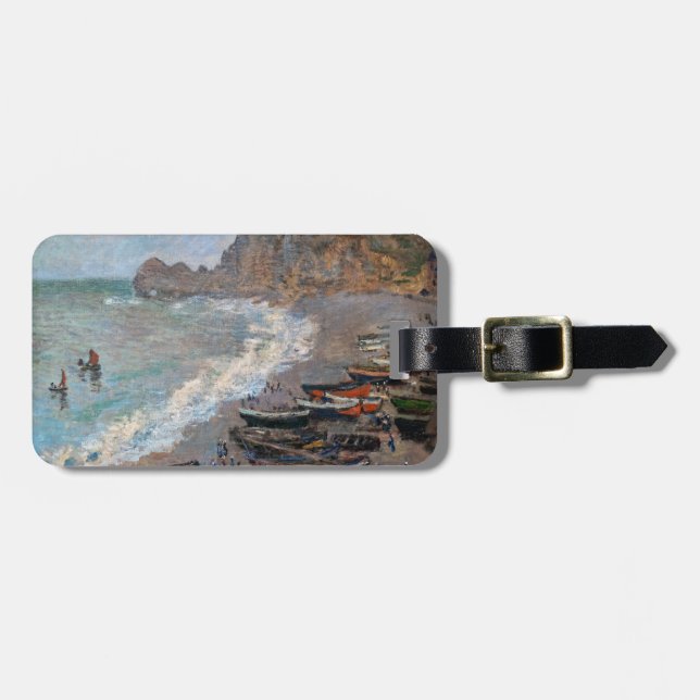 Claude Monet - Der Strand von Etretat Gepäckanhänger (Vorderseite horizontal)