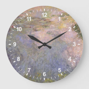Claude Monet der Wasser-Lilie Teich Große Wanduhr