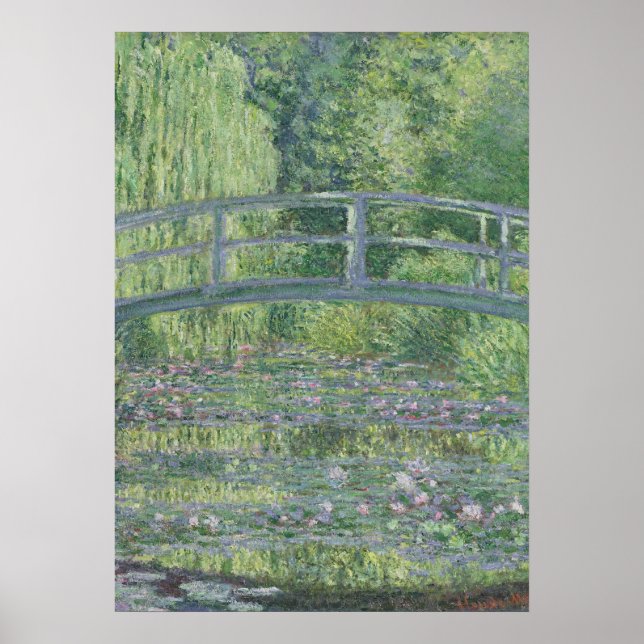 Claude Monet | Der Wasserlilie-Teich: Grüne Harmon Poster (Vorne)