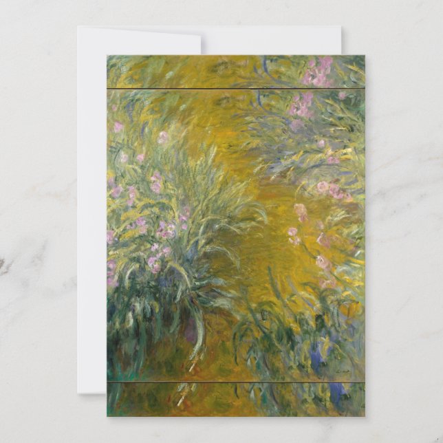 Claude Monet - Der Weg durch die Iren Einladung (Vorderseite)