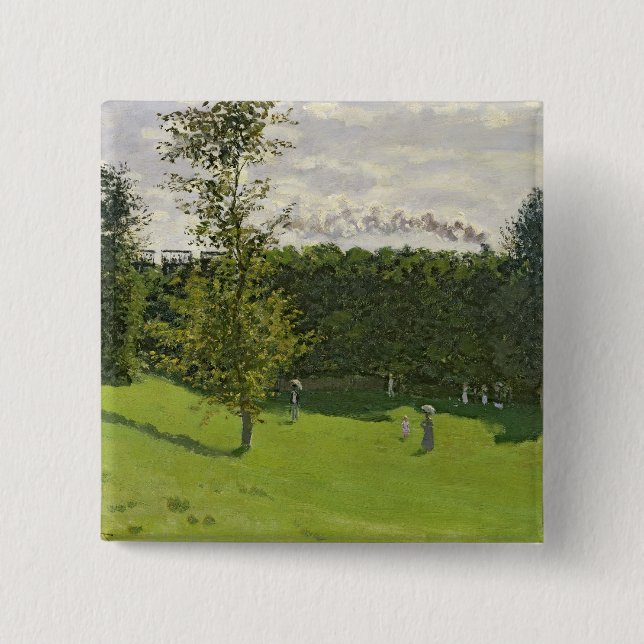 Claude Monet | der Zug im Land, c.1870-71 Button (Vorderseite)