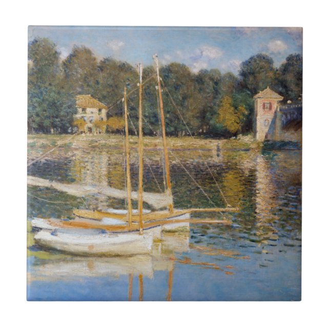 Claude Monet - Die argentinische Brücke Fliese (Vorderseite)