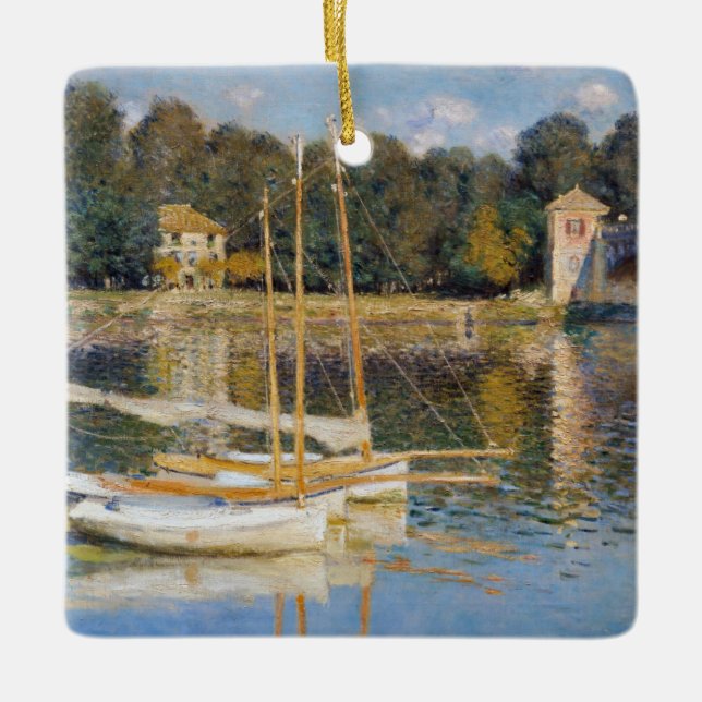 Claude Monet - Die argentinische Brücke Keramikornament (Vorderseite)