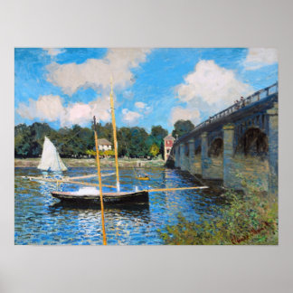 Claude Monet: Die Brücke in Argenteuil Poster