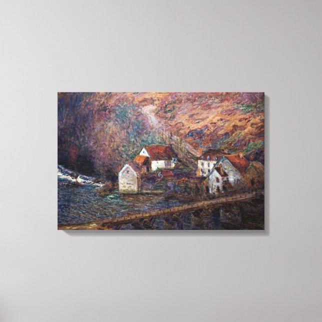 Claude Monet - Die Brücke in Vervy Leinwanddruck (Vorderseite)