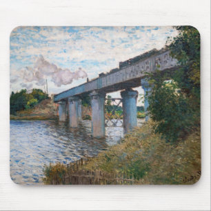 Claude Monet - Die Eisenbahnbrücke in Argenteuil Mousepad