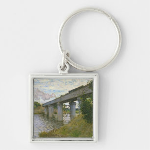 Claude Monet   die Eisenbahnbrücke in Argenteuil Schlüsselanhänger
