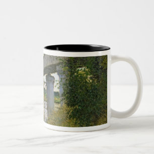 Claude Monet die Eisenbahnbrücke in Argenteuil Zweifarbige Tasse