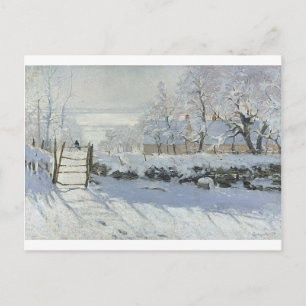 Claude Monet - Die Elster Klassisches Gemälde Postkarte