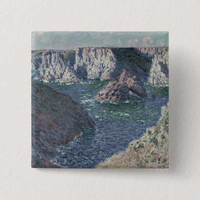 Claude Monet | die Felsen an Belle-Ile, 1886 Button (Vorderseite)