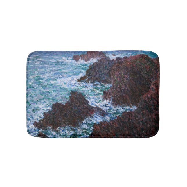 Claude Monet - Die Felsen an der Wilden Küste von  Badematte (Vorderseite)