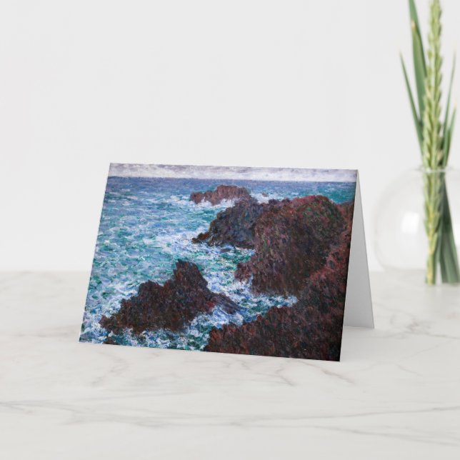 Claude Monet - Die Felsen an der Wilden Küste von  Karte (Vorderseite)
