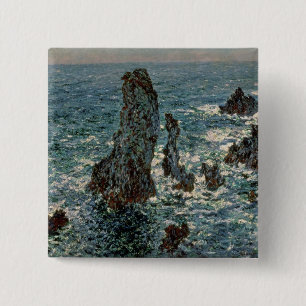 Claude Monet Die Felsen in Belle-Ile, 1886 Button