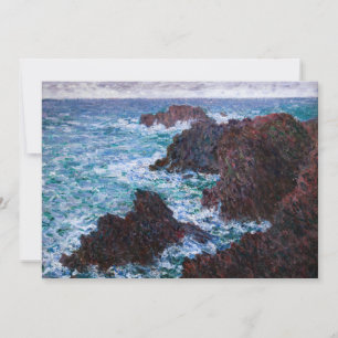 Claude Monet - Die Felsen von Belle-Ile, Wilde Küs Dankeskarte