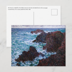 Claude Monet - Die Felsen von Belle-Ile, Wilde Küs Postkarte