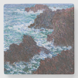 Claude Monet - Die Felsen von Belle-Ile, Wilde Küs Steinuntersetzer