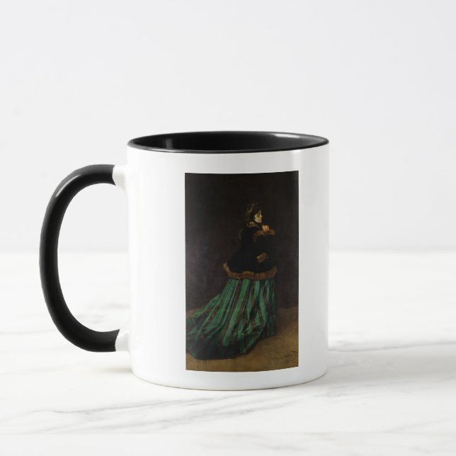 Claude Monet | die Frau im grünen Kleid, 1866 Tasse (Links)