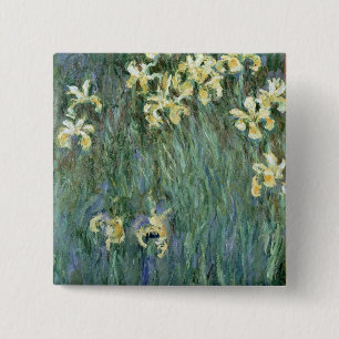 Claude Monet die gelbe Iris Button