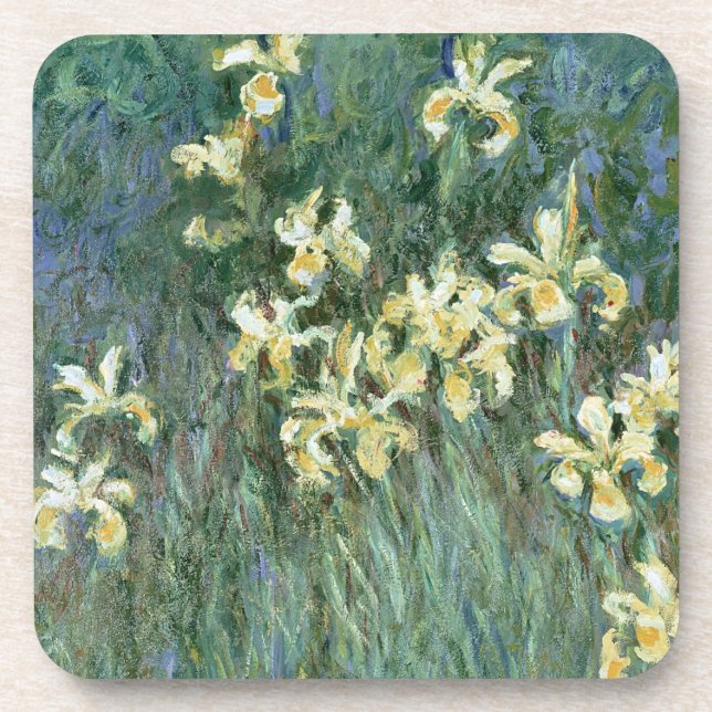Claude Monet | die gelbe Iris Getränkeuntersetzer (Vorderseite)