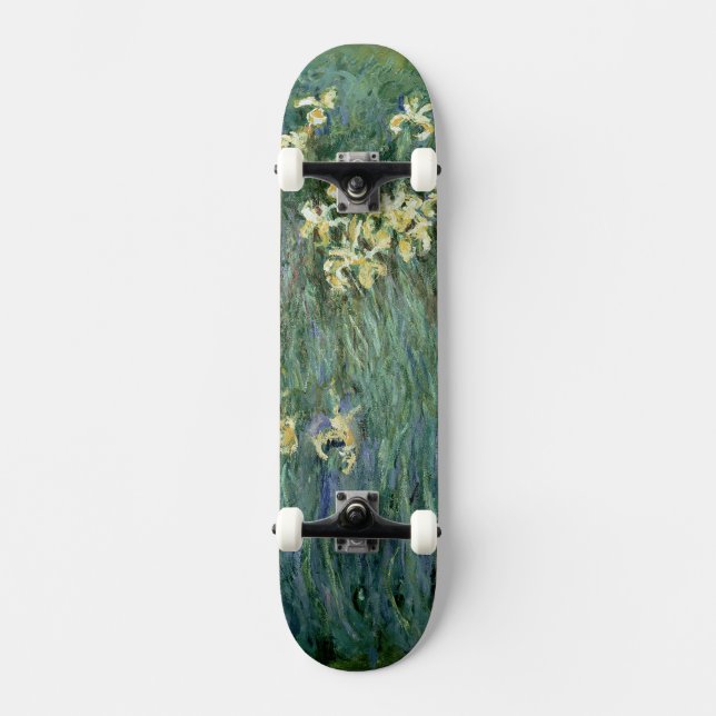 Claude Monet | die gelbe Iris Skateboard (Vorderseite)