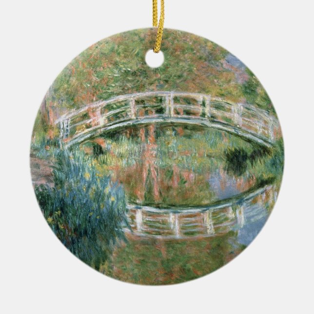 Claude Monet | die japanische Brücke, Giverny Keramik Ornament (Vorne)
