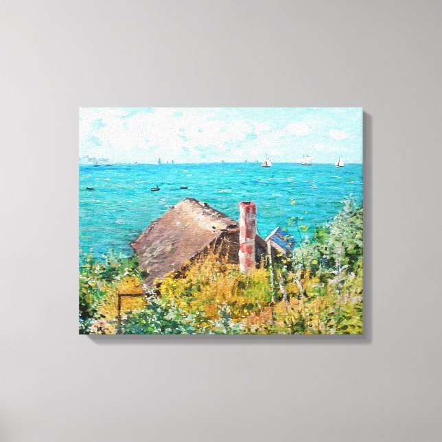 Claude Monet die Kabine in Saint-Adresse Fine Art Leinwanddruck (Vorderseite)