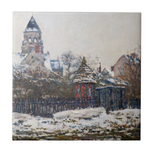 Claude Monet - Die Kirche in Vetheuil Fliese