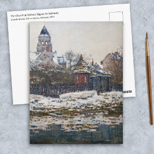 Claude Monet - Die Kirche in Vetheuil Postkarte