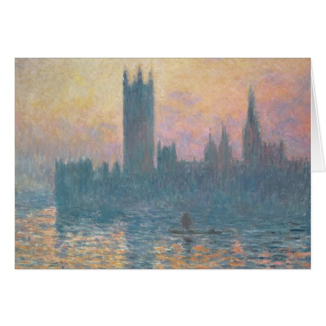 Claude Monet | Die Parlamentshäuser, Sunset (Vorderseite (Horizontal))