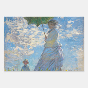 Claude Monet - Die Promenade, Frau mit Sonnenschir Geschenkpapier Set